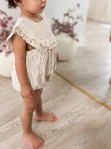 N*a様 Liilu Romper Smocked Striped 24m Amazon.com: Lenjindjer Infant Baby Girl Smocked Outfit