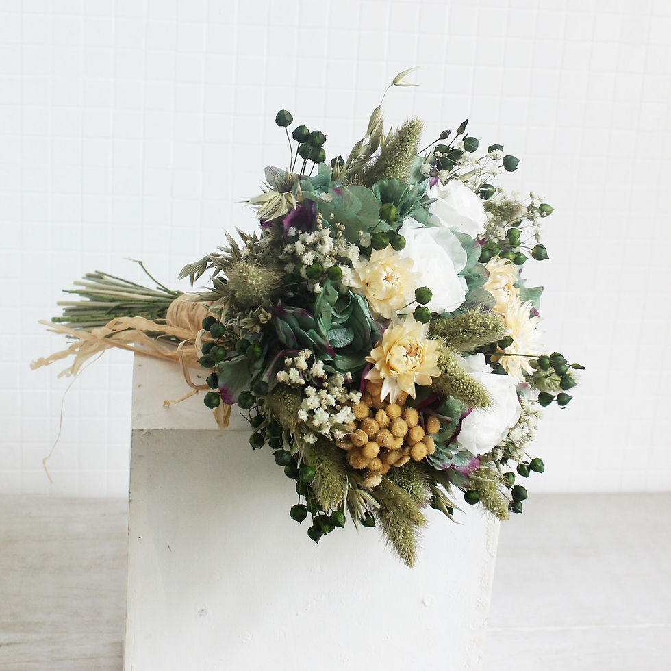 Miniatura: RamoNovia Lino Seco Preservado "low cost"