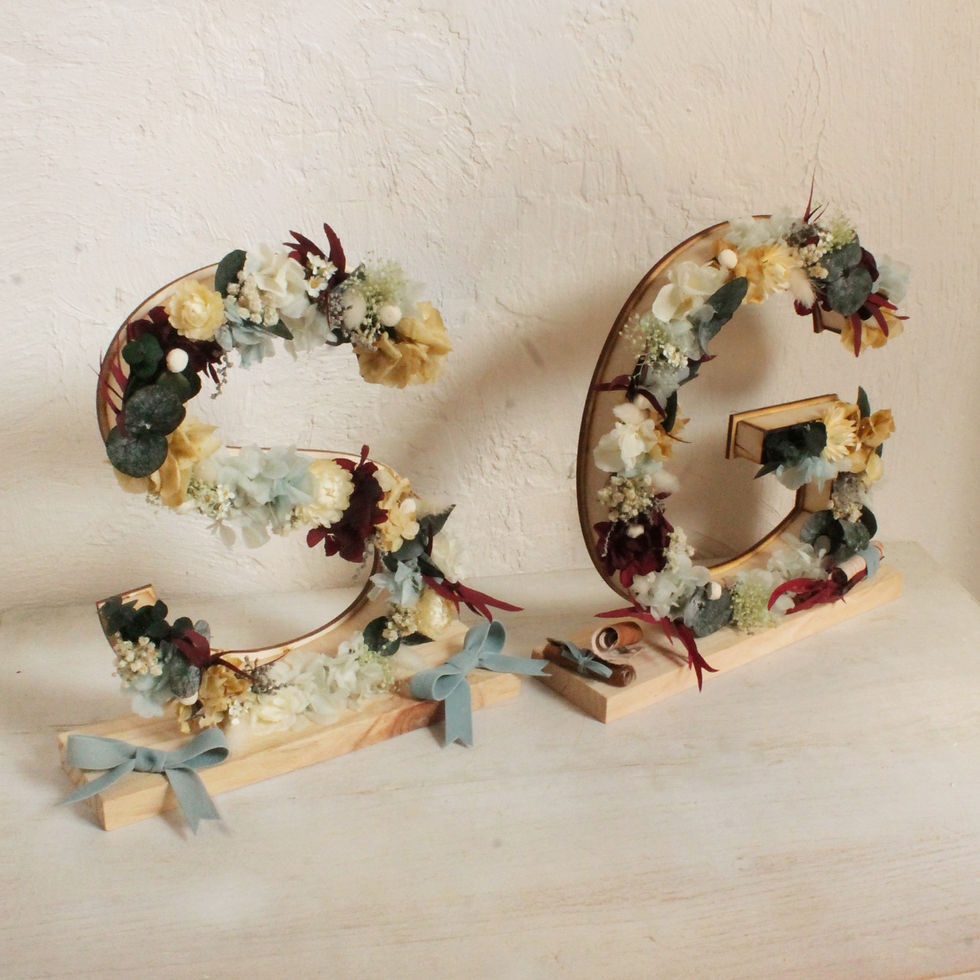 Miniatura: Letra de madera con peana