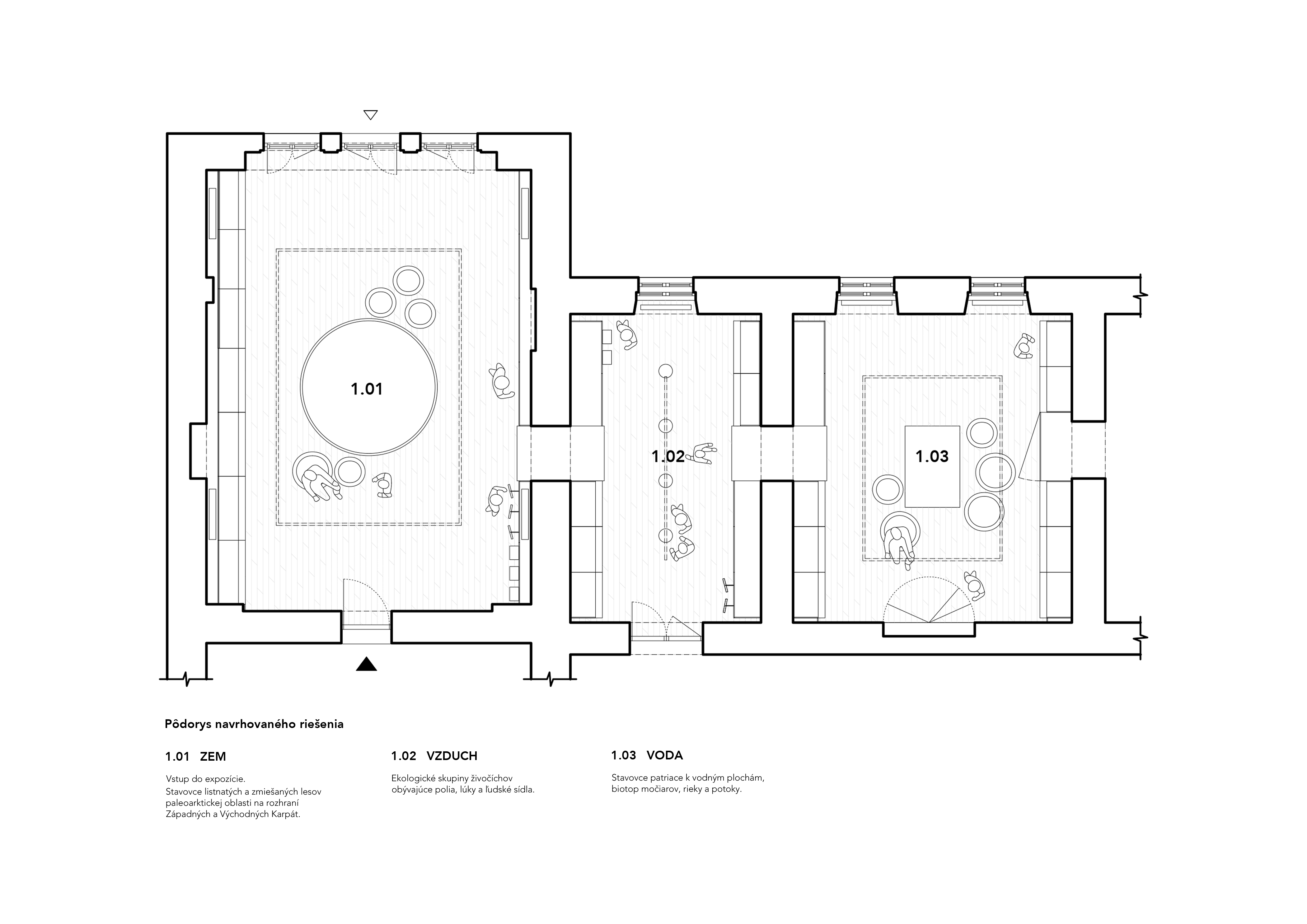 Pôdorys riešeného priestoru