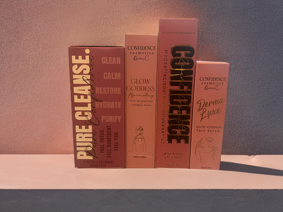Thumbnail: 4pc Skincare Routine Set: Daily Face Wash, Rosewater, Face Serum & Moisturizer 