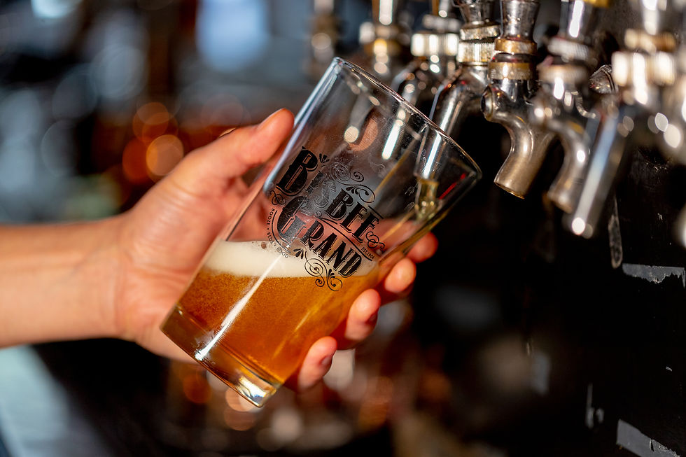 Local brews on draft