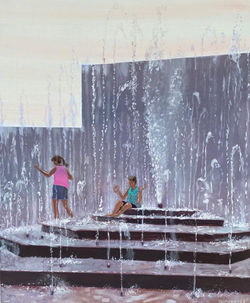 In the Fountain, oil on canvas, 60x50cm, 2021
