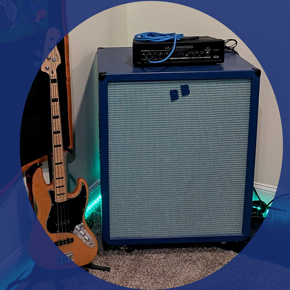 Available custom built bass guitar cabinet and head for rent