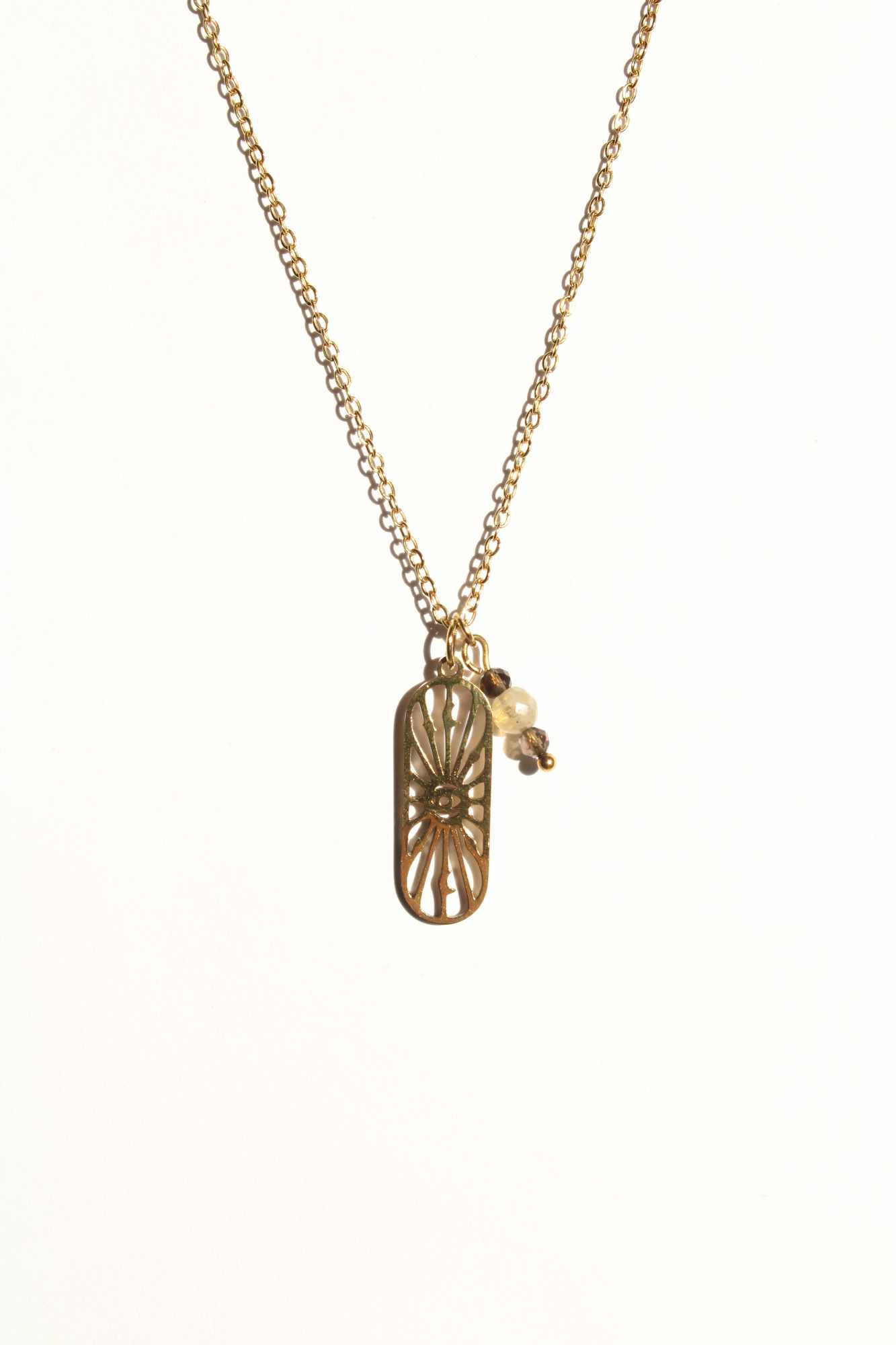 Lysende skjold halskæde