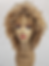 Synthetic wig that is full volume.  Hair is styled with wispy 1 inch curls.  The wig color in the image is a blonde mix.  