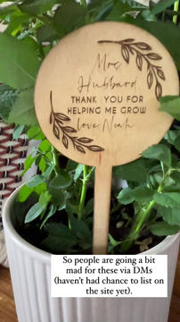 Thumbnail: Planter Sign Thank You For Helping Me Grow