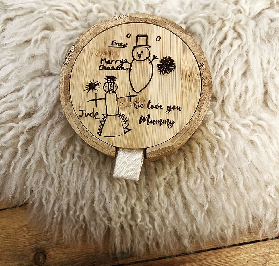 Thumbnail: Engraved Child's Drawing Small Jewellery Box