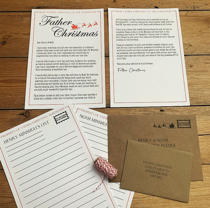 Thumbnail: Personalised Letter To Father Christmas With List And Santa Key