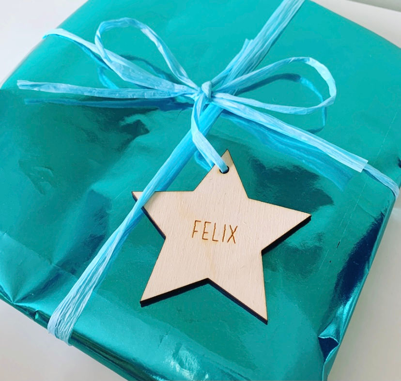 Thumbnail: Laser Cut and Engraved Personalised Present Toppers