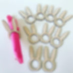Thumbnail: Personalised Engraved Name Place Laser Cut Easter Bunny Head Napkin Ring