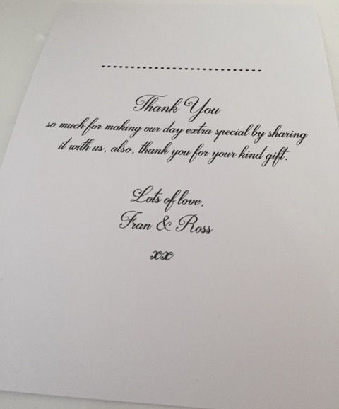 Thumbnail: Pack Of 10 Heart Balloon Design Personalised Thank You Card