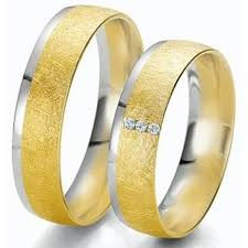Weißgoldring mit Gelbgold kombiniert