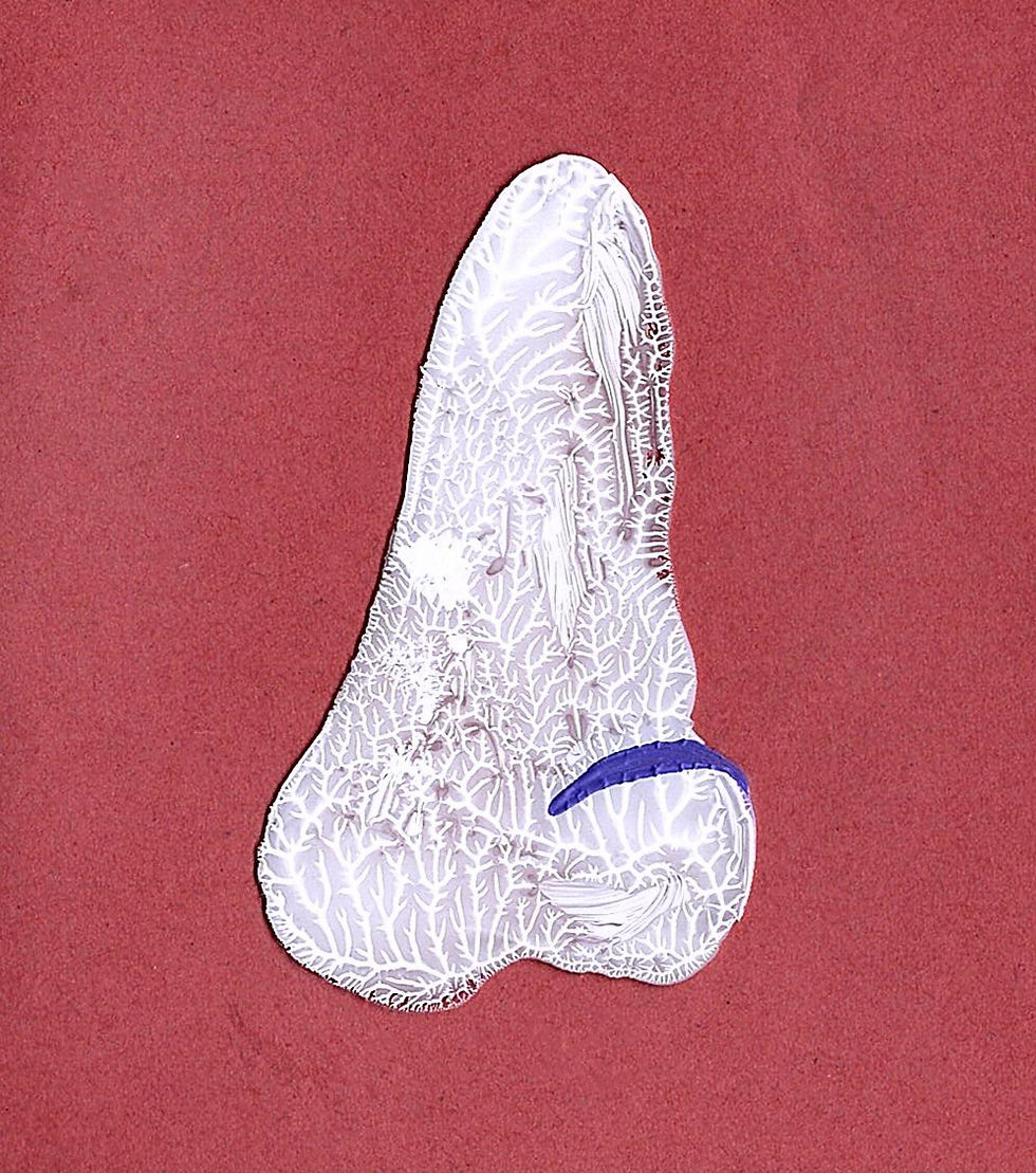 Illustration of the Sphinx’s missing nose, rendered as an ancient fragment floating against a neutral background.