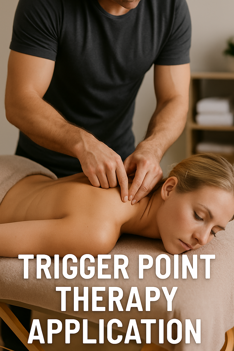 Trigger point therapy focuses on applying pressure to relieve tension in knotted muscles and reduce pain in remedial massage.