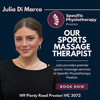 Julia Di Marco Sports Massage Therapist at Specific Physiotherapy Preston