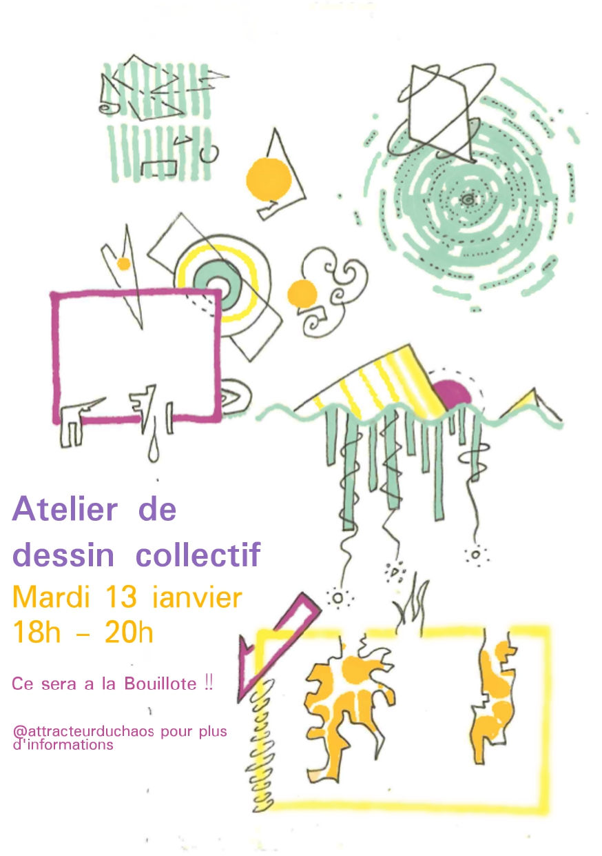 Atelier dessin collectif avec Ninon @attracteurduchaos