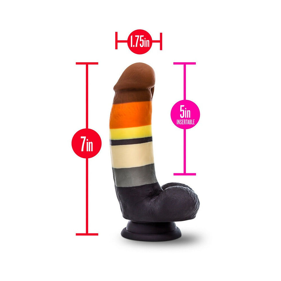 Thumbnail: Blush Avant Pride P9 Bear 7 in. Silicone Dildo with Balls & Suction Cup