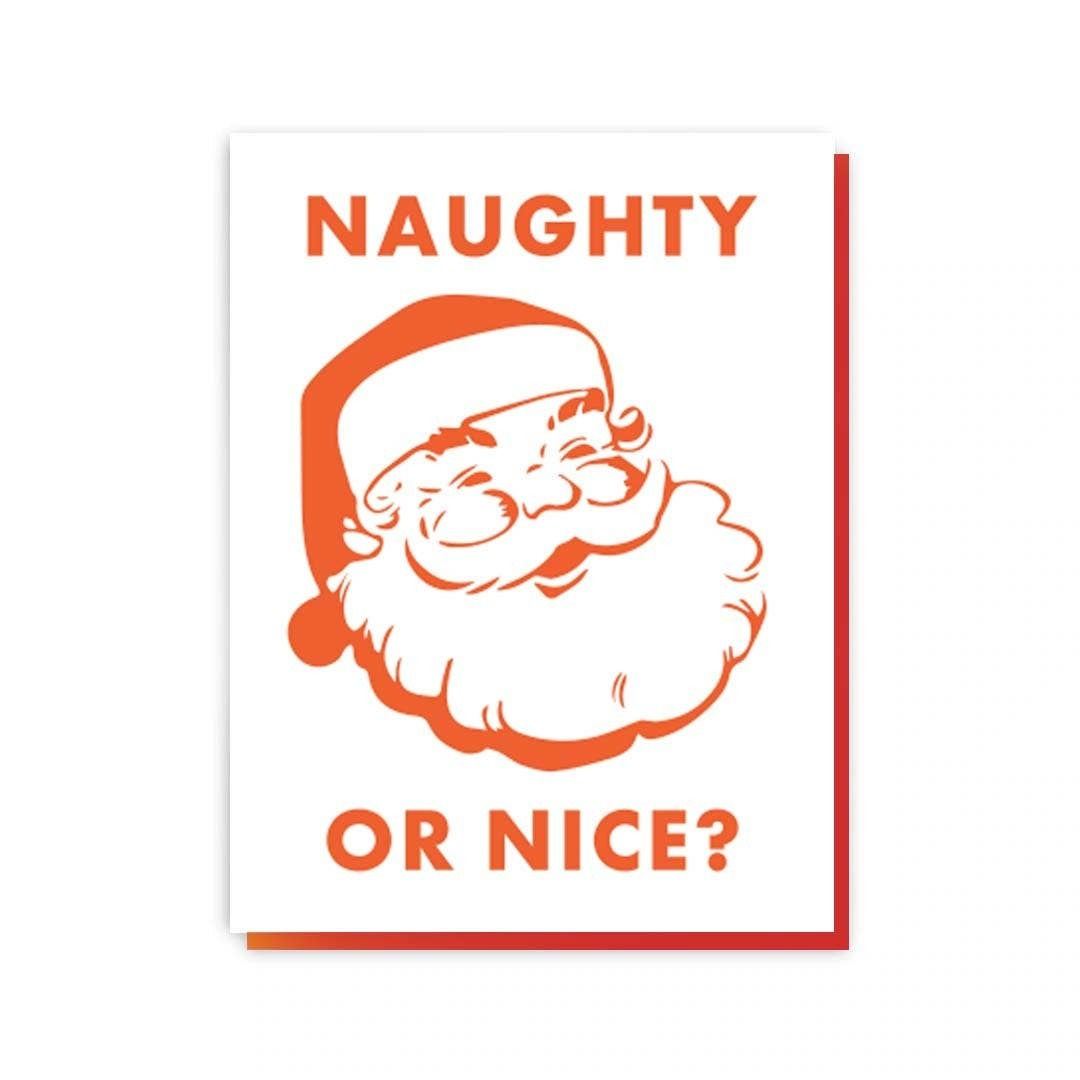 Naughty Santa Greeting Card