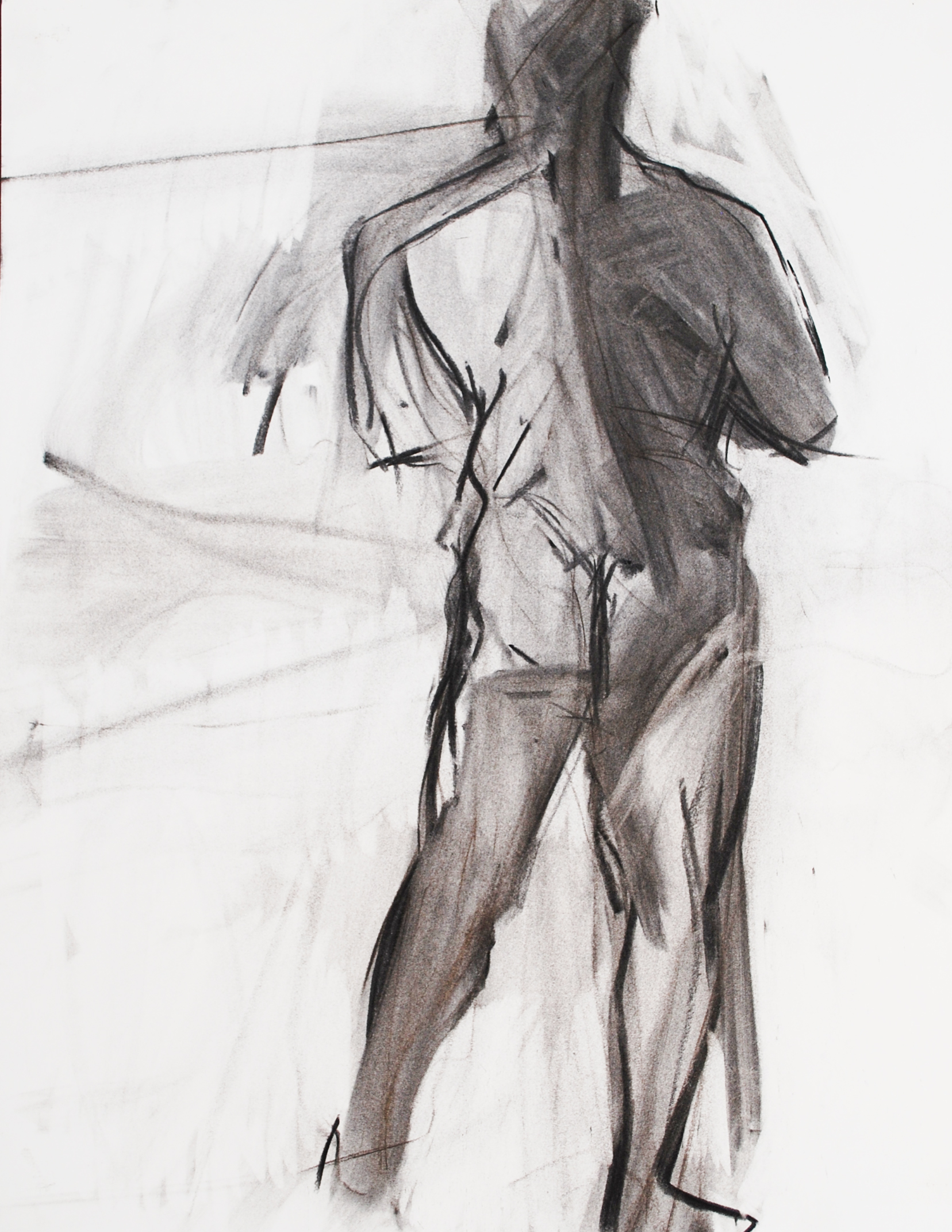 Lyles_Standing Figure Back_Charcoal on P