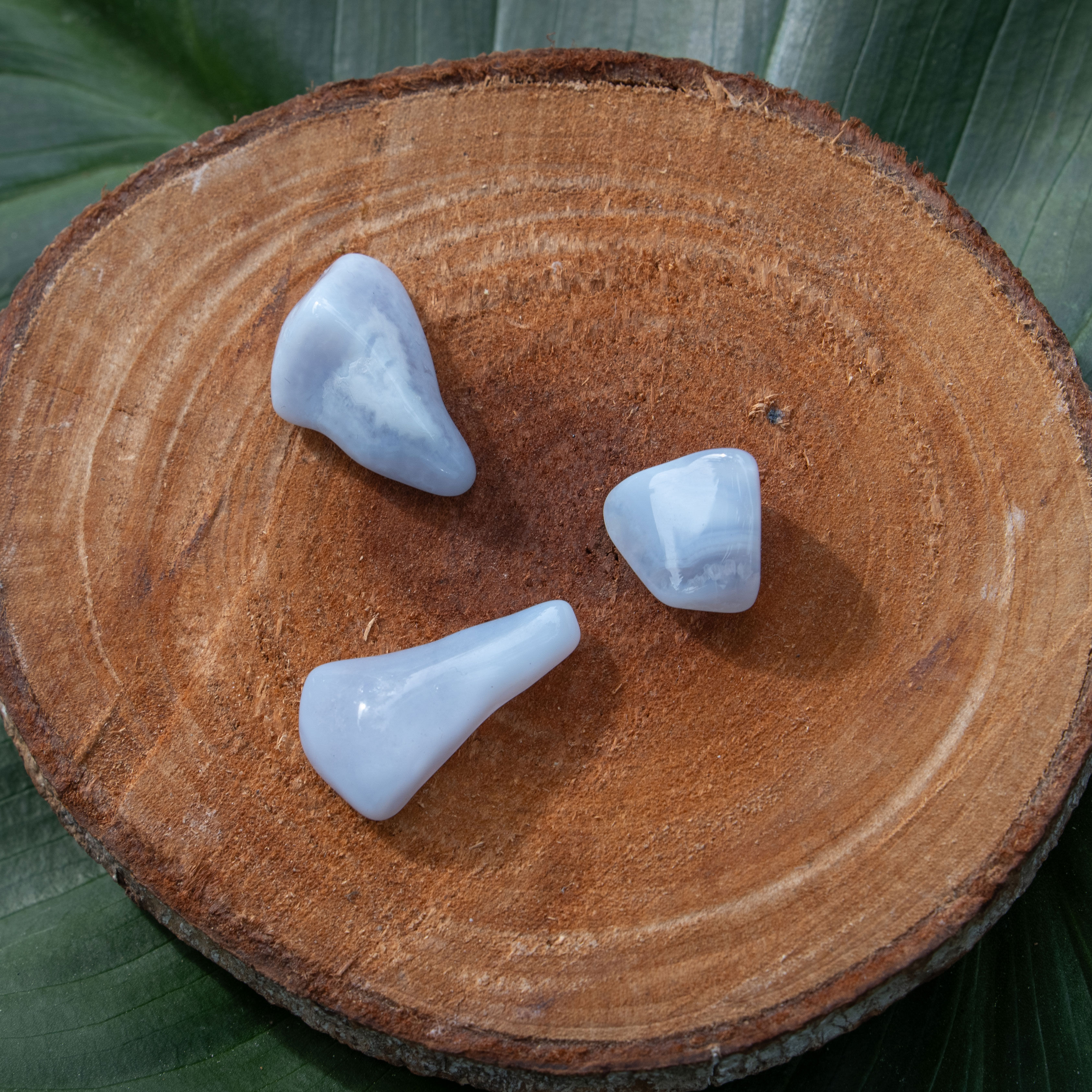 Calcédoine Bleue - pierres roulées