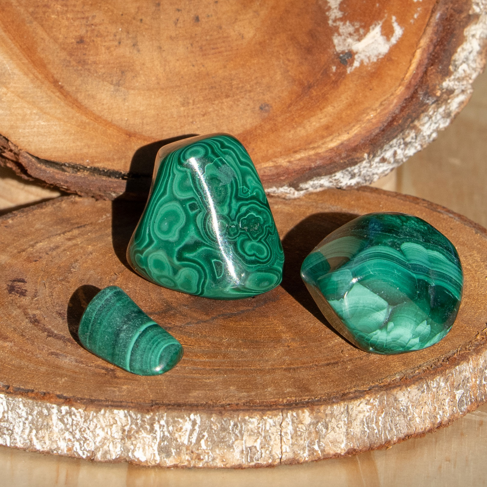 Malachite - pierres roulées