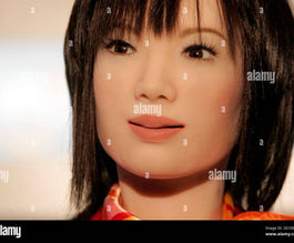 humanoid-robot-actroid-der-watches-during-a-media-preview-of-the-asia-robot-dream-exhibiti