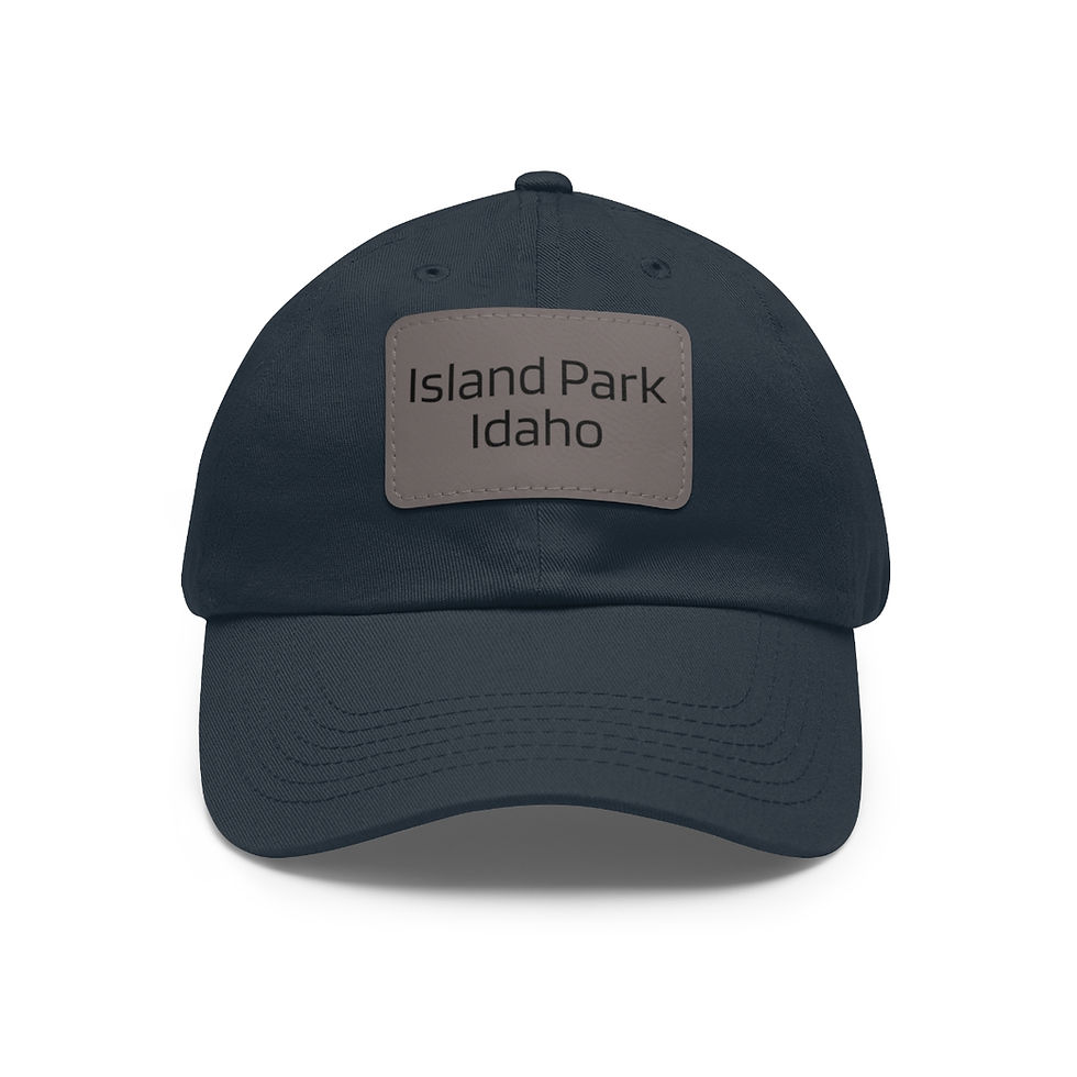 Thumbnail: Dad Hat with Leather Patch (Rectangle)