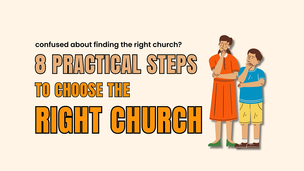Title graphic for blog post on how to choose the right church in Miami
