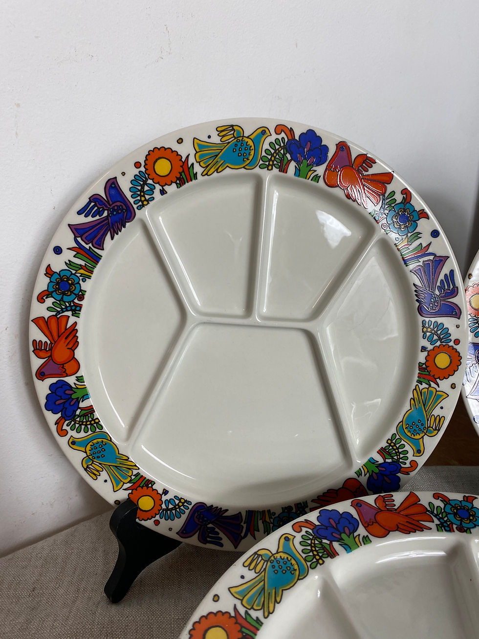 Miniature : Assiettes compartimentées, Acapulco, Villeroy & Boch vintage années 60
