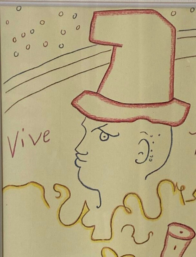 Miniature : Lithographie, Vive la Piste, Jean Cocteau signé et daté (1889-1963)  cirque