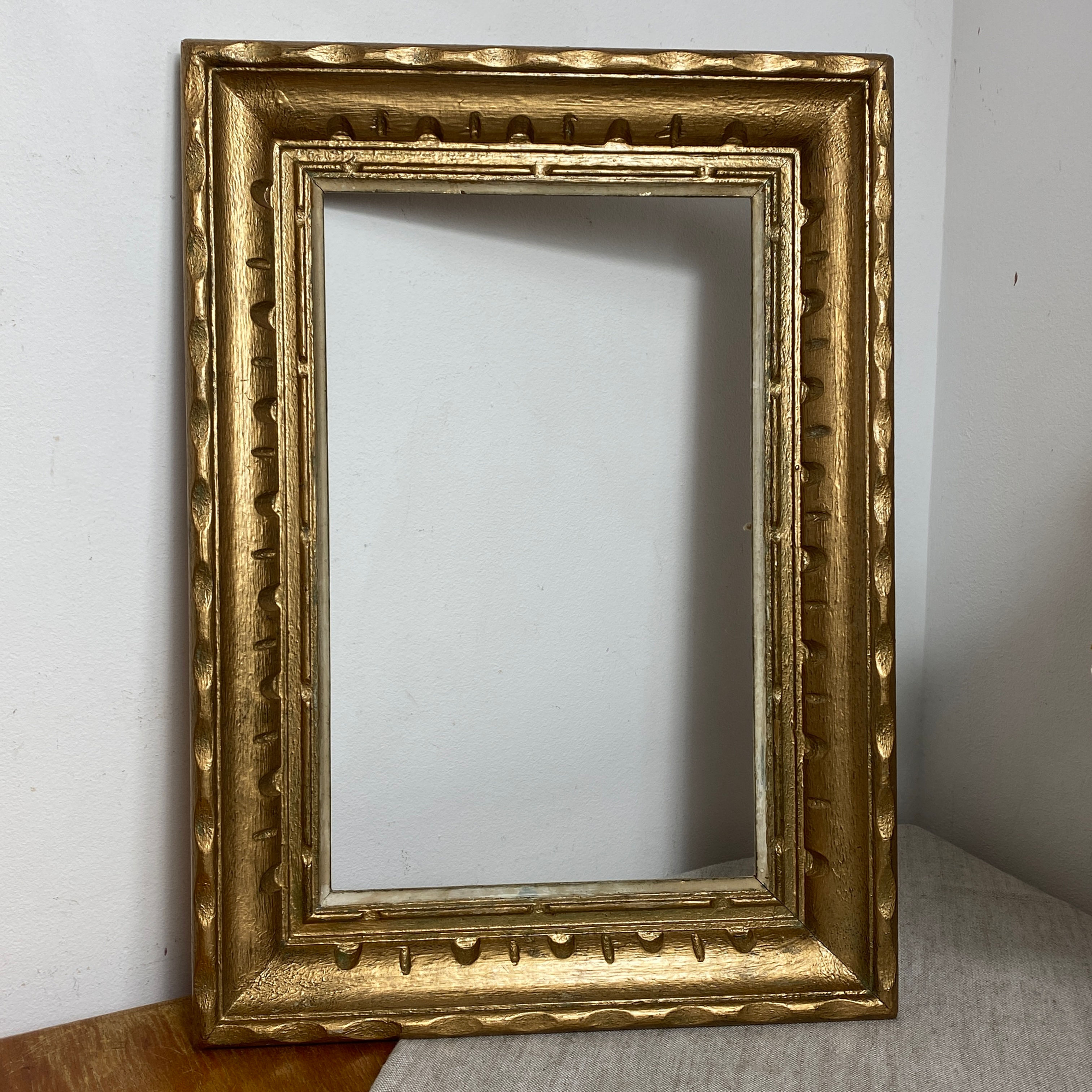 Cadre bois vintage dorée