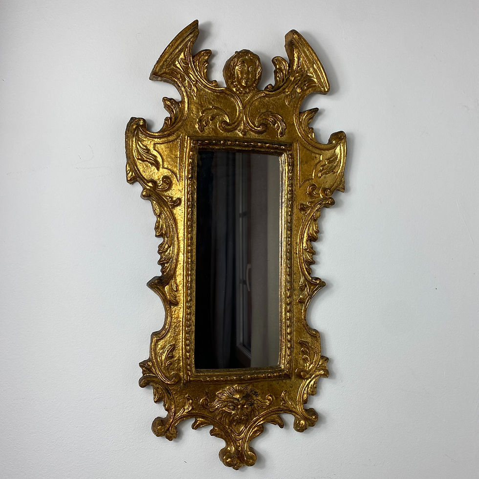 Miroir baroque florentin doré style rococo vintage