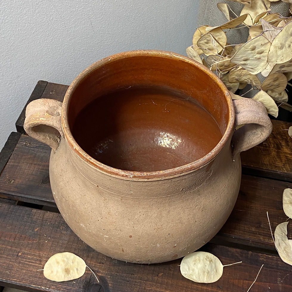 Chaudron, pot ancien en terre cuite Vallauris