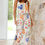 Thumbnail: White Colorful Printed Square Neck Tank and Wide Leg Pants Set