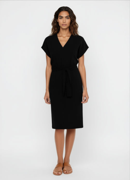 Bliss Wrap in Double Gauze Noir
