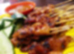 Satay on skewer