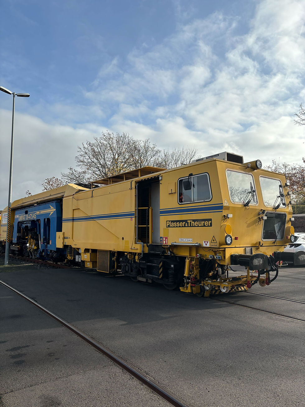 Schotterpflugbediener