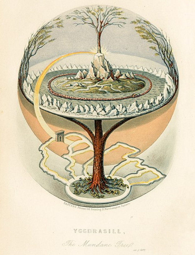 Oluf Olufsen Bagge - Yggdrasil, l'arbre banal 1847, Wikimedia Commons