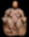 Seated Woman of Çatalhöyük, flanked by large felines as arm-rests, c. 6,000 BC, Wikimedia Commons