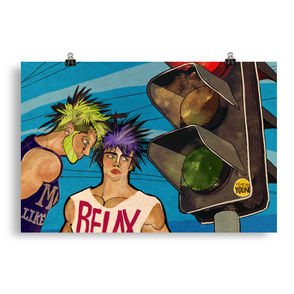 Art Poster - Surf Fight 1989 (landscape)