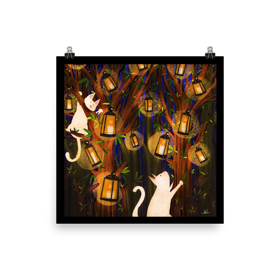 Thumbnail: Art Poster - Trees Of Light