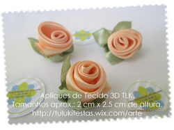 Aplique 3D Rosa Mini