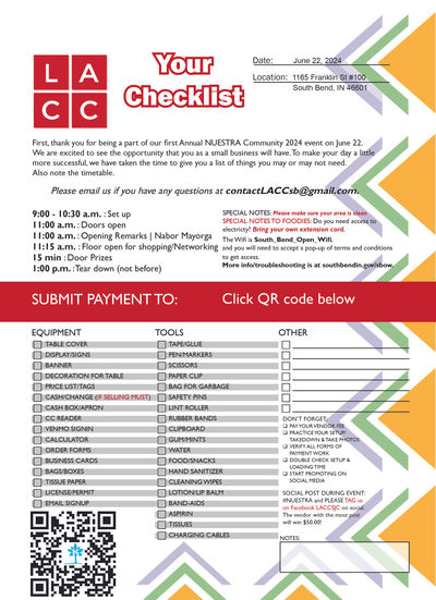 LACC Sponsor Checklist