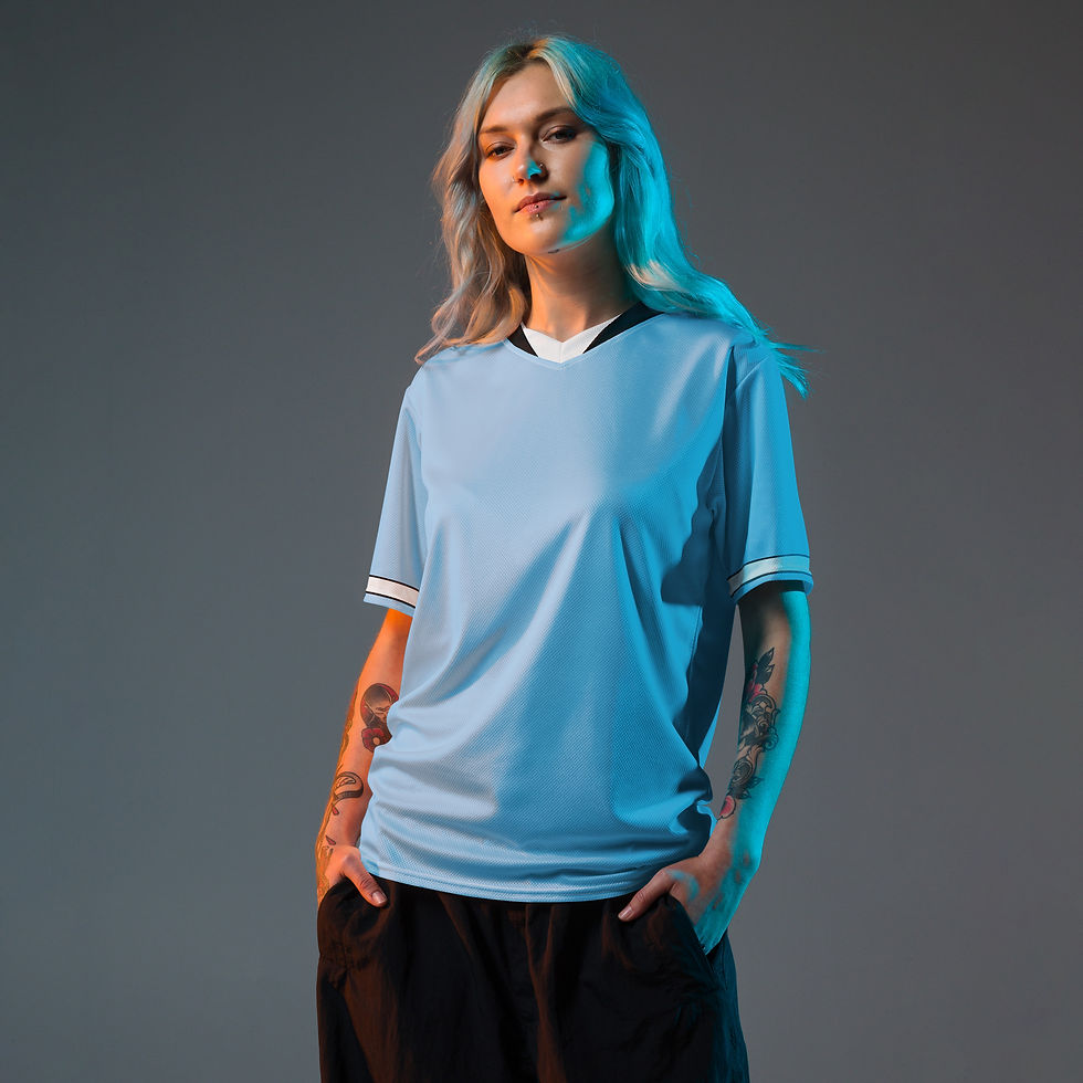 Thumbnail: DBL8 Active - Sport T-shirt Dam - Ljusblå