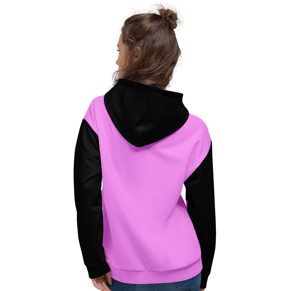 Miniatyrbild: DBL8 - Active Unisex Hoodie - Rosa/svart