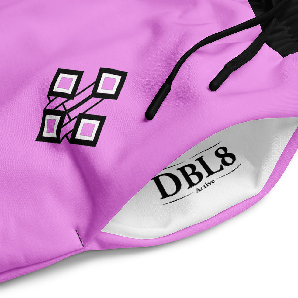 Miniatyrbild: DBL8 Active - Sweatpants Herr - Rosa/Svart