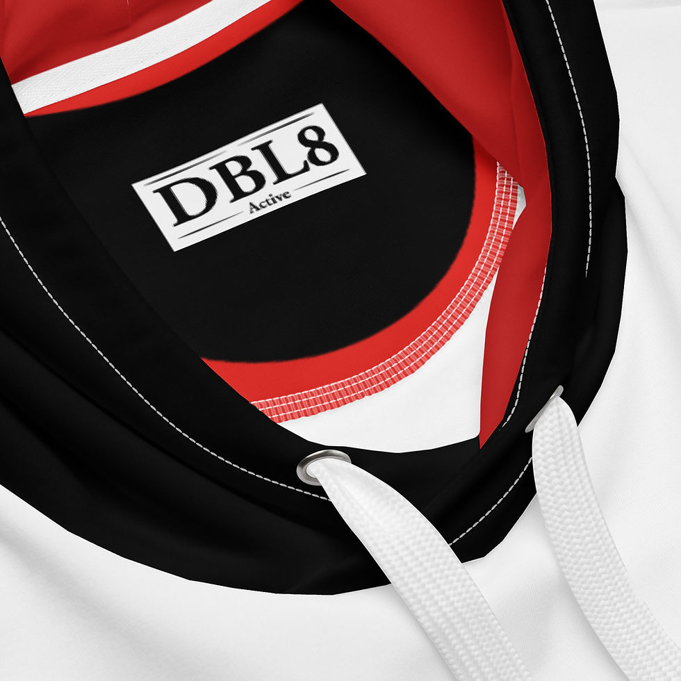 Thumbnail: DBL8 Active - Unisex Hoodie - Vit