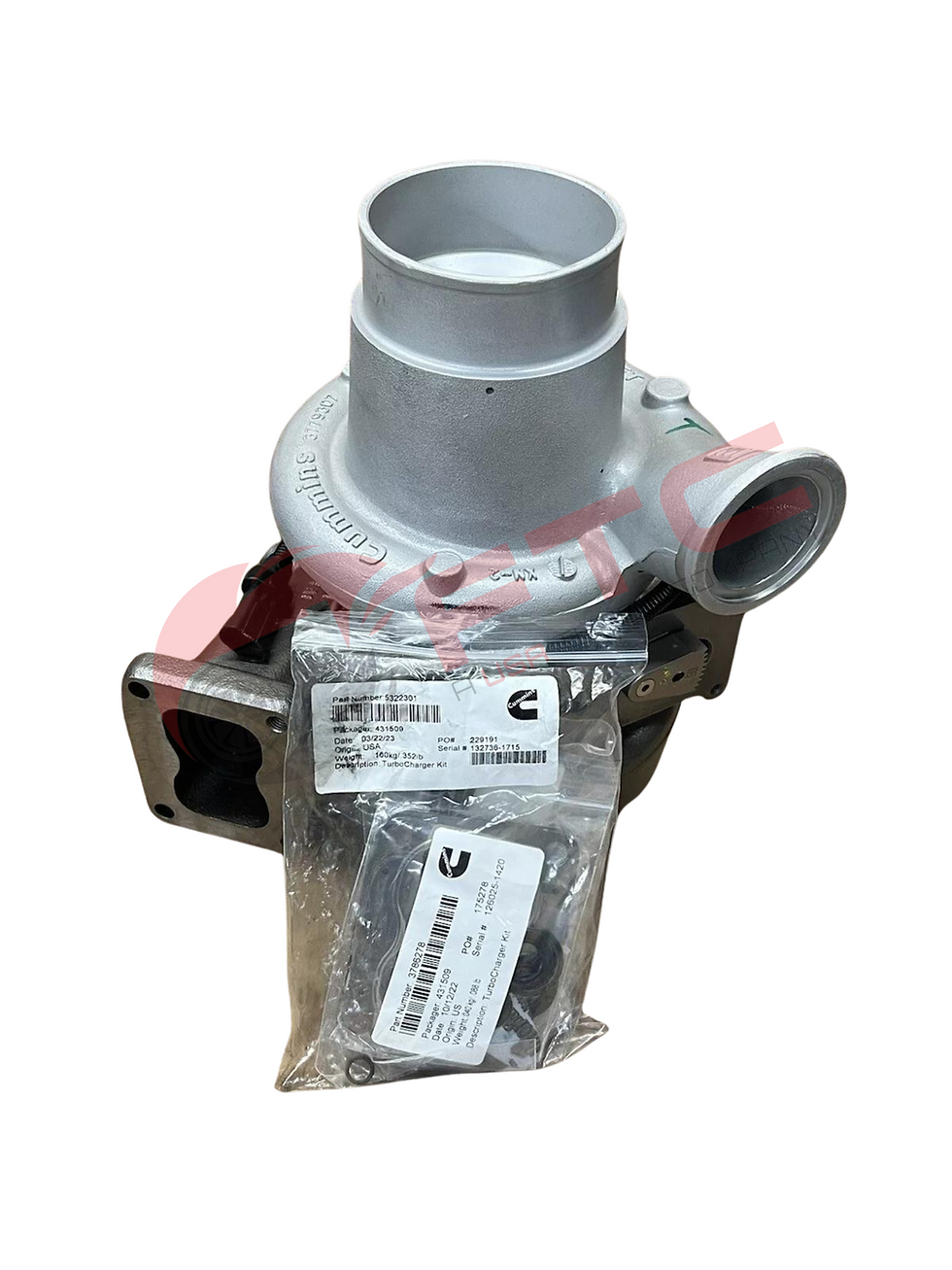 Thumbnail: Cummins Holset He300vg Turbocharger For 8.9L ISC ISL ISL9 Engine 5327340 5327347