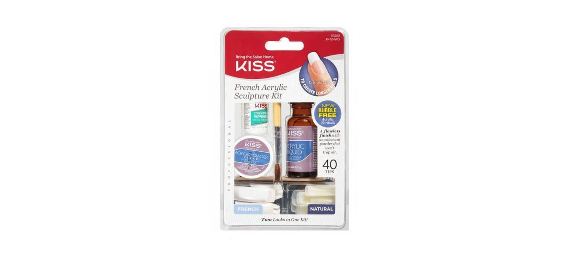Kiss French Acrylic Sculpture Kit 40 Tips